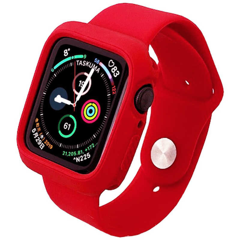 ROOX ROOX シンプル･モノカラー for Apple Watch 4&5 44mm レッド JGWSSCW5L0-RD JGWSSCW5L0-RD