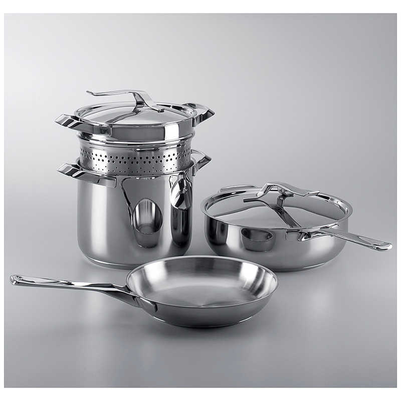 Barazzoni(バラゾーニ) 両手鍋 ステンレス ?16×H13.4cm 蓋付 ストック