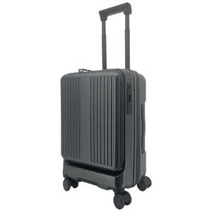 GRAND+ グランプラス スーツケース 機内持ち込みサイズ ハードケース フロントオープン ガンメタ (TSAロック搭載) H040GM 220101GM