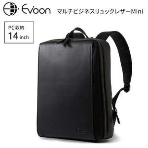 EVOON レザー バックパック PCポケット 14インチ対応 マルチビジネスリュックレザーMini ブラック RT58 EVOON レザー バックパック PCポケット 14インチ対応 マルチビジネスリュックレザーMini ブラック RT58