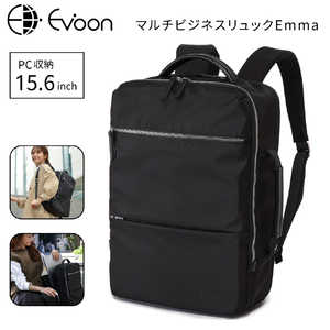 EVOON レディース バックパック 軽量 大容量 PCポケット 15.6インチ対応 マルチビジネスリュックEmma ブラック RT60 EVOON レディース バックパック 軽量 大容量 PCポケット 15.6インチ対応 マルチビジネスリュックEmma ブラック RT60