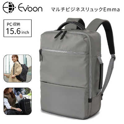 EVOON レディース バックパック 軽量 大容量 PCポケット 15.6インチ 