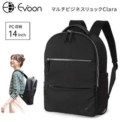 EVOON レディース バックパック 軽量 大容量 PCポケット 14インチ対応 