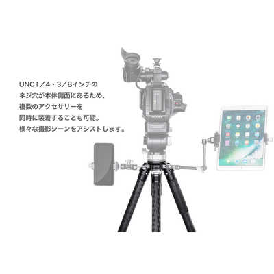 レオフォト LVM-323C+BV-15 マンバM(LVM)シリーズ ハーフボール内蔵三脚 ビデオ雲台セット LVM-323C+BV-15 レバーロック式ハーフボール内蔵三脚ビデオ雲台セット