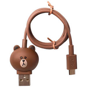 ROA ［micro USB］USBケーブル 充電・転送 （1m）　ブラウン KCL-AMC001