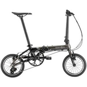 DAHON 14型 折りたたみ自転車 K3(ガンメタル×ブラック/外装3段変速)【組立商品につき返品不可】 22K3
