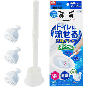 レックケミカル 激落ちくん トイレに流せるポイッと洗剤入クリーナー＋スペア3個付 C00607