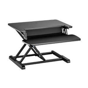 DMM.MAKE 卓上昇降デスク ［W650xH435xD615mm］ デュアルタイプ ブラック DKS-LDD650G2B