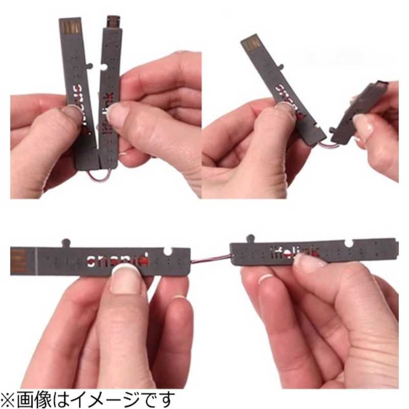 日本ポステック 日本ポステック スマートフォン対応USBケーブル 充電･転送(カードサイズ･ホワイト) LIFE LINK microUSB LIFE LINK microUSB