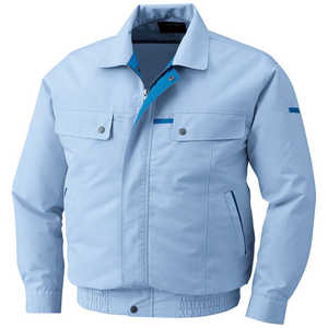 空調服 綿・ポリ混紡脇下マチ付きウェアのみ サックス M KU90450-C13-S2 空調服 綿・ポリ混紡脇下マチ付きウェアのみ サックス M KU90450-C13-S2