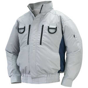 空調服 タチエリチタン肩当有フルハーネス用NSPシルバーチャコールL(服のみ) NA113C66S3