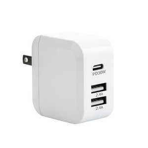 ヒース 急速充電対応USB充電器 ［3ポート /USB Power Delivery対応］ ホワイト HWT-USB30