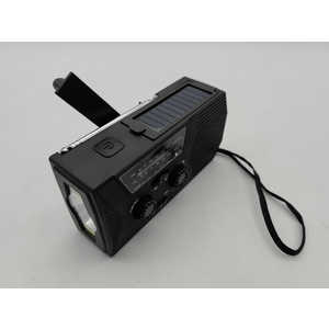 ヒース ソーラー手回し充電機能付き防災ラジオ ［ワイドFM対応 /防滴ラジオ /AM/FM］ HI-9BK