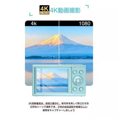 L&Lライブリーライフ デジタルカメラ 4400万画素 ブラック Y3動作確認済 L&Lライブリーライフ デジタルカメラ 4400万画素 4K録画 32GB
