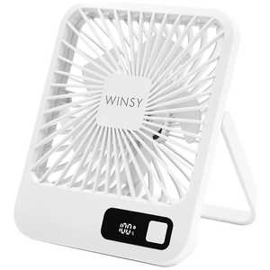 トレードワン 卓上扇風機 USB充電式スクエアスタンドファン WINSY ホワイト 30808 トレードワン 卓上扇風機 USB充電式スクエアスタンドファン WINSY ホワイト 30808
