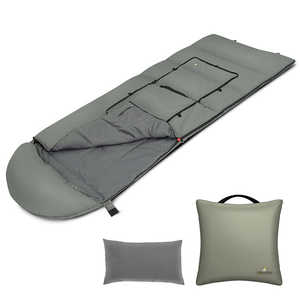 FUNSTANDARD クッション型 寝袋 1200G パイクスピーク グレー P0377SBC12-GRY