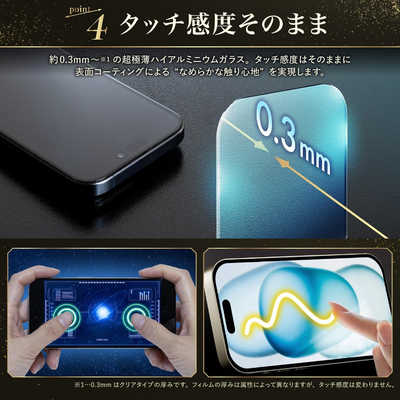 FUNSTANDARD iPhone 15 Pro 用 スマホ モンスター ガラスフィルム