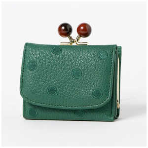 アンビリオン perche ペルケ アクリル玉三つ折りウォレット グリーンドット PERCHE3WALLET アンビリオン perche ペルケ アクリル玉三つ折りウォレット グリーンドット PERCHE3WALLET