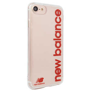 エムディーシー iPhone SE 第3世代/第2世代/8/7専用 New Balance 縦ロゴレッド md-74513-2 クリア