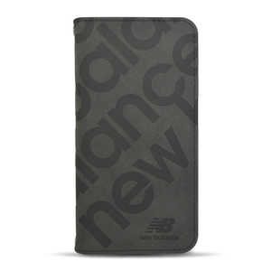 エムディーシー iPhone 12/12 Pro New Balance [手帳ケース/スタンプロゴスエード/ブラック] md-74589-1