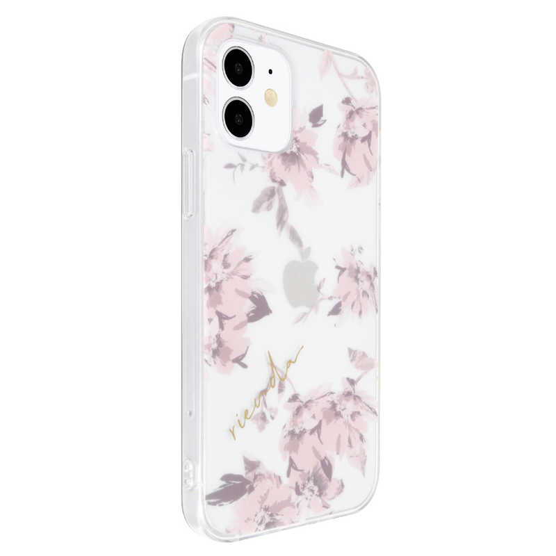 エムディーシー エムディーシー iPhone 12 mini rienda[TPUクリアケース/Fall Flower/ベビーピンク] md-74603-1 md-74603-1