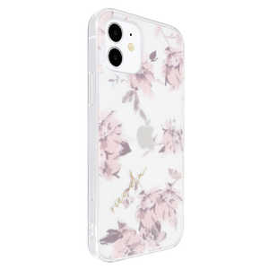 エムディーシー iPhone 12 mini rienda[TPUクリアケース/Fall Flower/ベビーピンク] md-74603-1