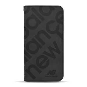 エムディーシー iPhone 14 Pro Max 6.7インチ new balance [手帳ケース/スタンプロゴスエード/ブラック] ニューバランス md-75242-1