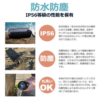 FORTIES Bluetoothスピーカー 40s ブラック 防水 CW1L の通販