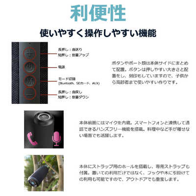 FORTIES Bluetoothスピーカー 40s ブラック 防水 CW1L の通販