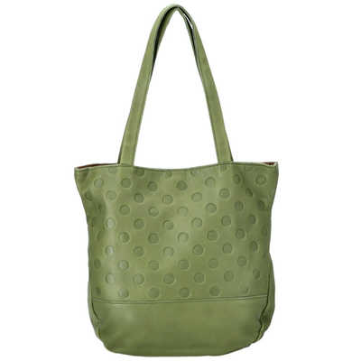 サライ unsignet アンシグネ 55209 ドット柄トートバッグ グリーン  