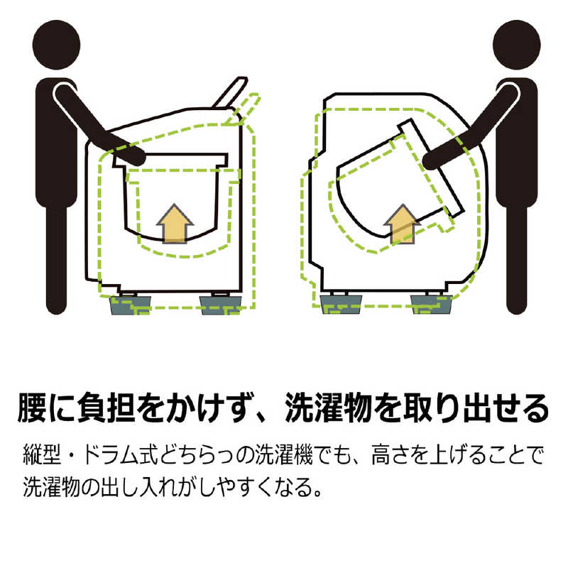 ハマダプレス ハマダプレス 洗濯機高さ調整ゴムマット[高さ2.5cm] TFi-5515 TFi-5515