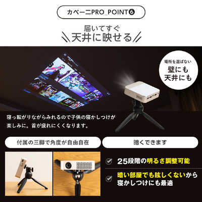 UENOMONO 明るい小型プロジェクター カベーニプロ シャンパンゴールド