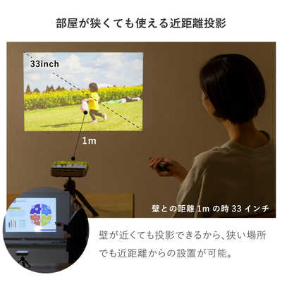 UENOMONO フルHDモバイルプロジェクター カベーニプロ2 シャンパン