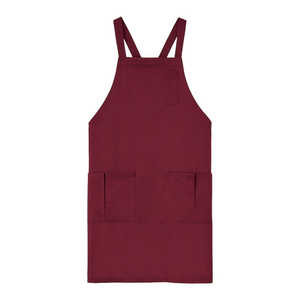 サーヴォ 胸当エプロン SBPU-1925 E9 ワイン SEPF503