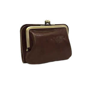 ヨネヤマ Lien リアン コルドがま口2つ折れウォレット BROWN LIL1201 ヨネヤマ Lien リアン コルドがま口2つ折れウォレット BROWN LIL1201