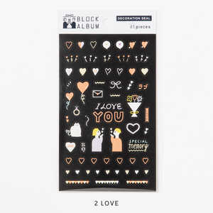 Ͻ BLOCK ALBUM DECORATION SEAL LOVE GHAD02