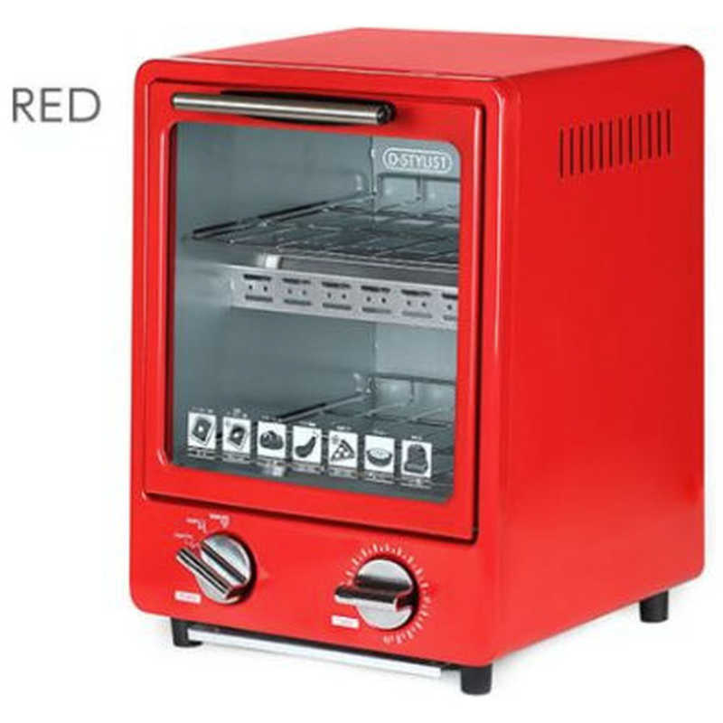 ライソン ライソン 縦型オーブントースター 赤 ［900W/食パン２枚］ KDTO-001R KDTO-001R