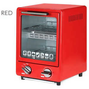 ライソン 縦型オーブントースター 赤 ［900W/食パン２枚］ KDTO-001R