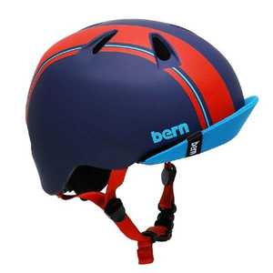 BERN 子供用ヘルメット NINO ニーノ(XS～Sサイズ/BLUE RED RACING STRIPE) BEVJBBRRSV11