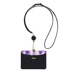 ナチュラルデザイン Fleur フルール パスケース/IDカードホルダー ブラック IDCIDPFLE ナチュラルデザイン Fleur フルール パスケース/IDカードホルダー ブラック IDCIDPFLE