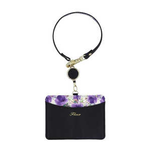 ナチュラルデザイン Fleur フルール パスケース/IDカードホルダー ブラック IDCIDPFLE ナチュラルデザイン Fleur フルール パスケース/IDカードホルダー ブラック IDCIDPFLE