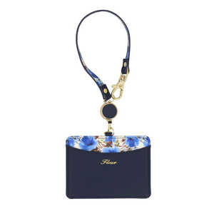 ナチュラルデザイン Fleur フルール パスケース/IDカードホルダー ネイビー IDCIDPFLE ナチュラルデザイン Fleur フルール パスケース/IDカードホルダー ネイビー IDCIDPFLE