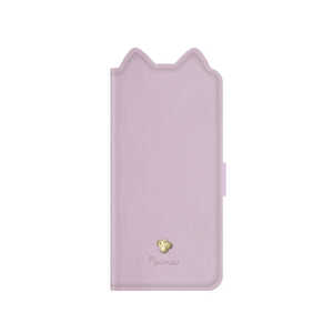 ナチュラルデザイン iPhone2021 6.1inch 2眼 手帳型ケース Mewmew Pastel Light purple Mewmew　Pastel ライトパープル IP21_61-MEWP02 ライトパープル