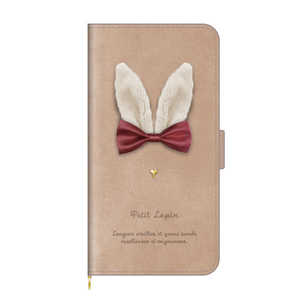 ナチュラルデザイン iPhone2021 6.1inch 2眼 手帳型ケース Petit Lapin Chocolat Petit Lapin ショコラ iP21_61-PL05 ショコラ