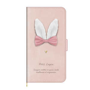 ナチュラルデザイン iPhone2021 6.1inch 2眼 手帳型ケース Petit Lapin Pink Petit Lapin ピンク iP21_61-PL06 ピンク