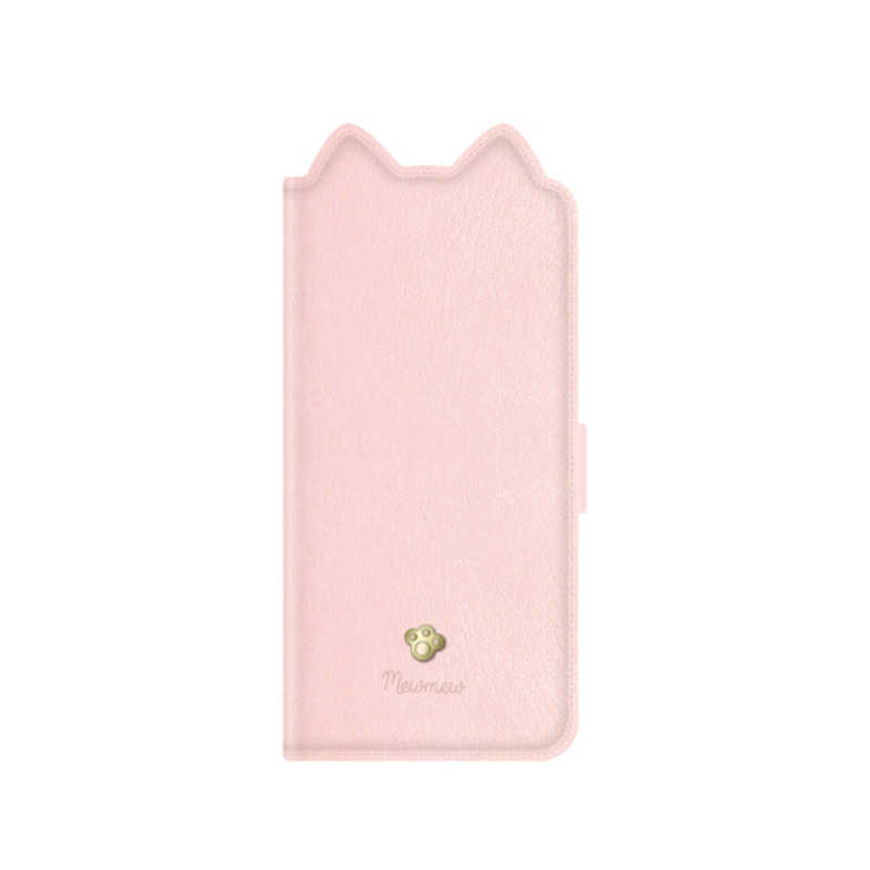 ナチュラルデザイン ナチュラルデザイン iPhone 13 mini　5.4インチ 手帳型ケース Mewmew Pastel Shell pink Mewmew　Pastel シェルピンク IP21_54-MEWP04 シェルピンク IP21_54-MEWP04 シェルピンク