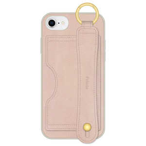 ナチュラルデザイン iPhone SE(第3/2世代) 落下防止バンド付ケース Felicia(フェリシア) Felicia Dusty pink(ダスティピンク) iP22SP-FEC05