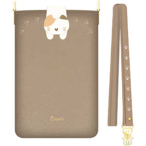 ナチュラルデザイン ショルダーストラップ付スマホポーチ Cocotte Beige SP-COT05 ナチュラルデザイン ショルダーストラップ付スマホポーチ Cocotte Beige SP-COT05