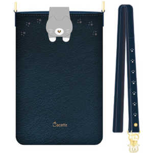 ナチュラルデザイン ショルダーストラップ付スマホポーチ Cocotte Navy SP-COT06 ナチュラルデザイン ショルダーストラップ付スマホポーチ Cocotte Navy SP-COT06