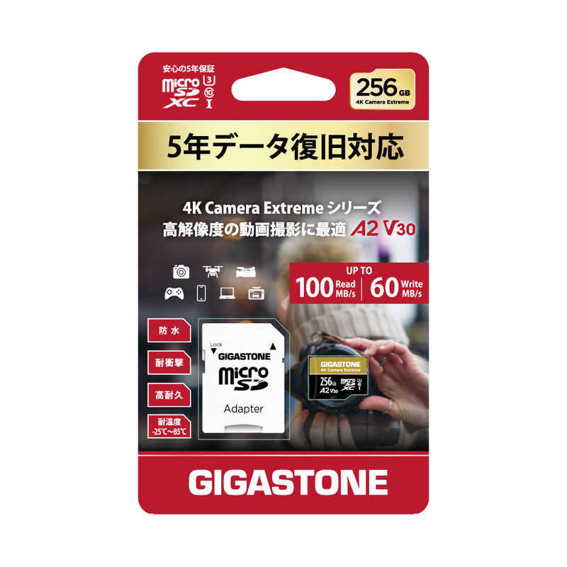 GIGASTONE GIGASTONE ｍicroSDカード A2V30 Game Proカメラ･エクストリームシリーズ (256GB/Class10) GJMX-BC256GBA2V30 GJMX-BC256GBA2V30